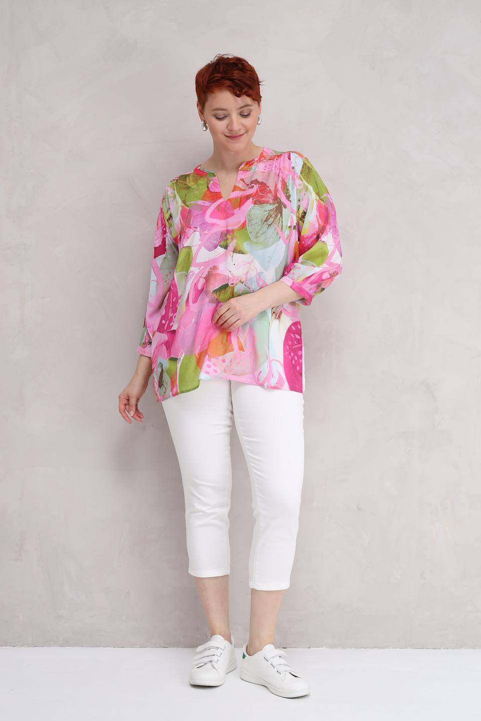 Блуза Lecomte с цветочным принтом