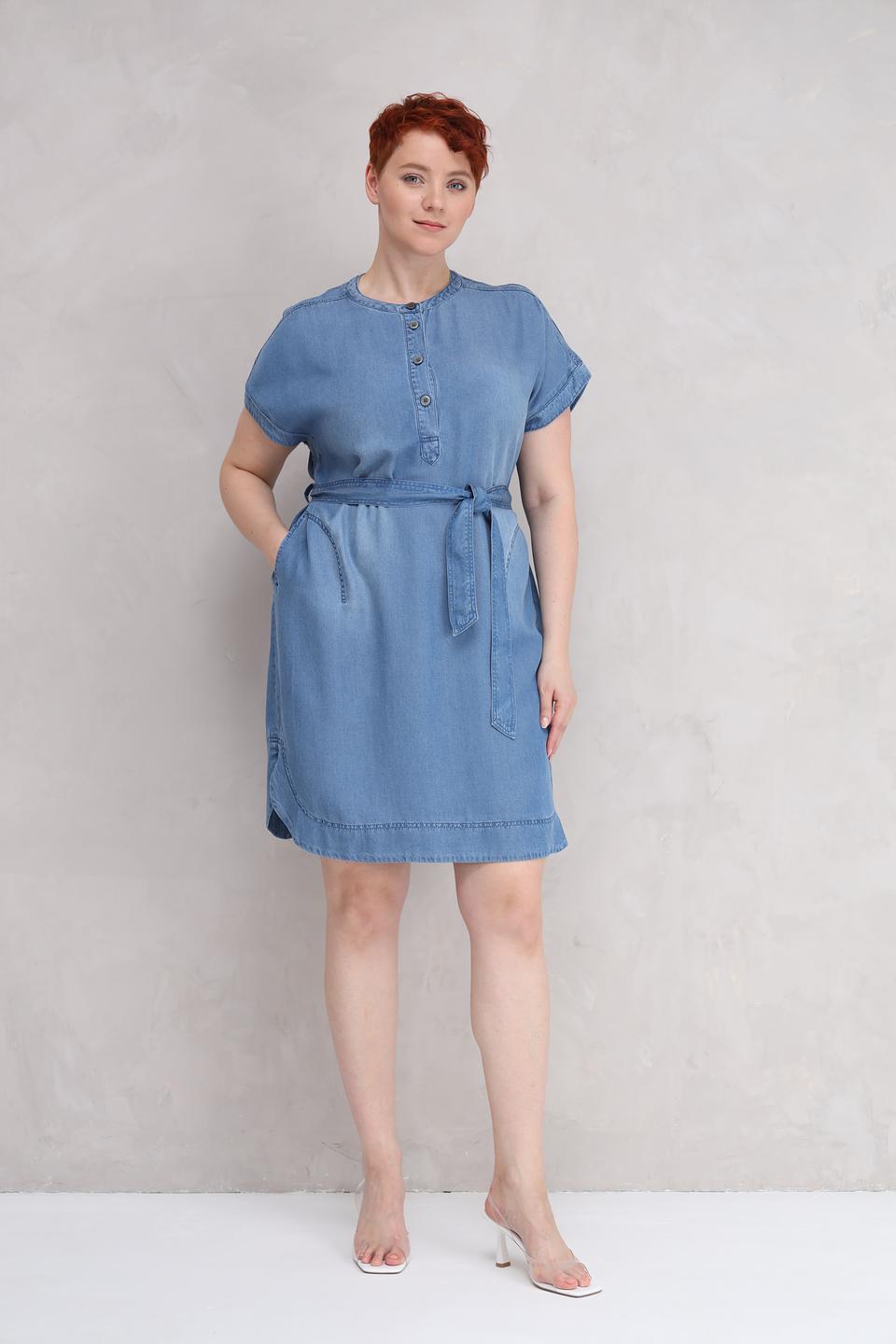 Платье Lecomte джинсовое с поясом