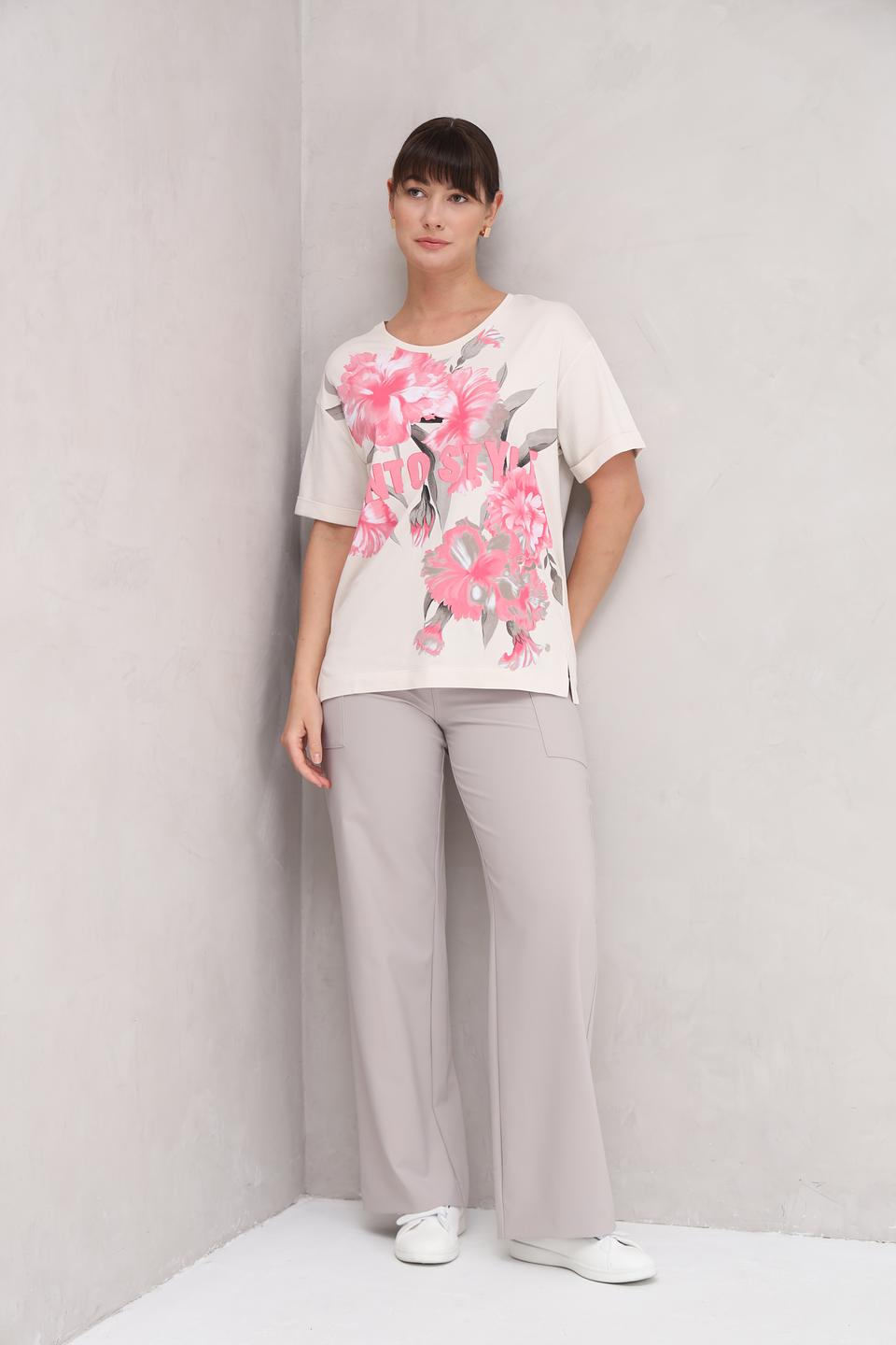 Футболка Monari с цветочным принтом