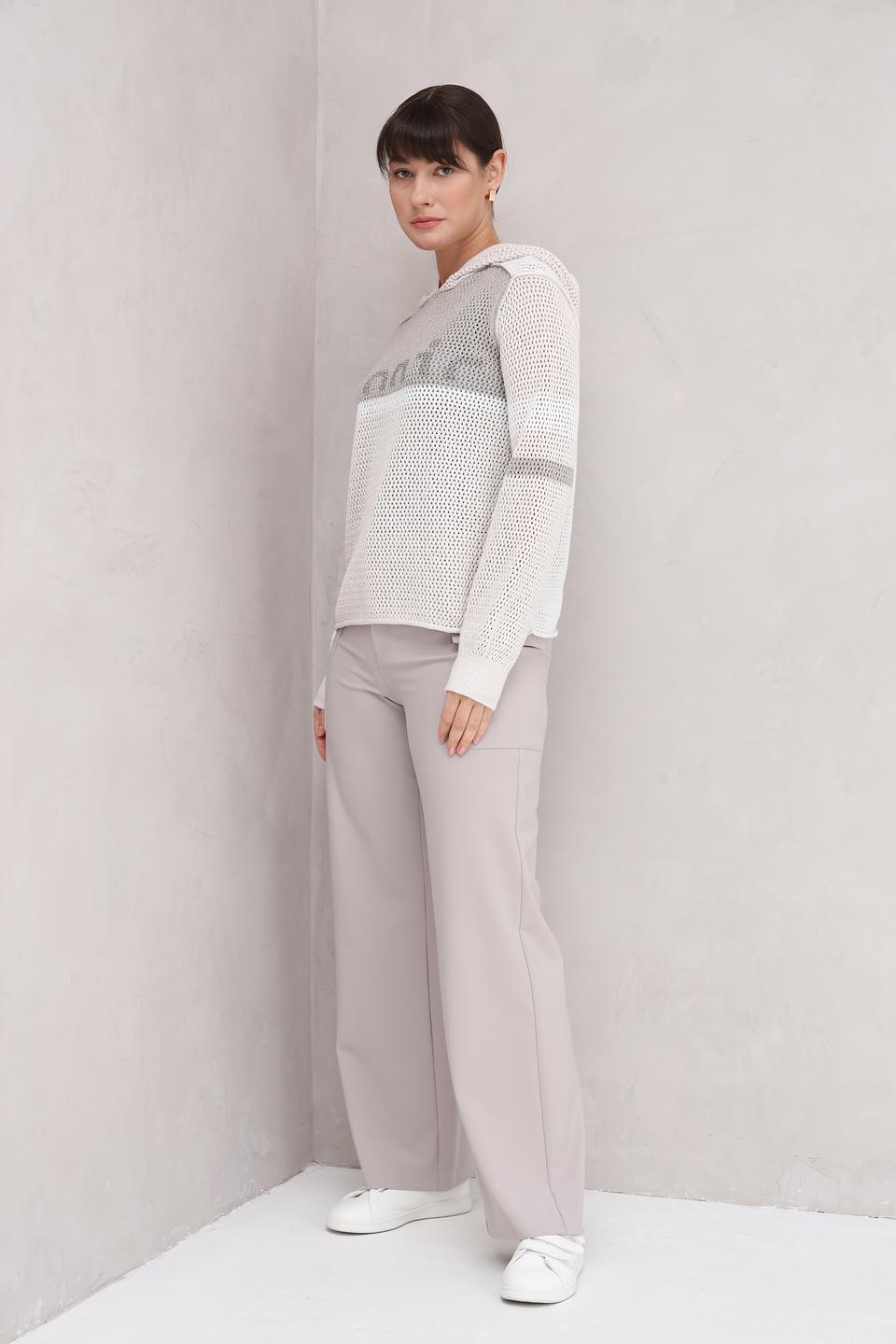 Пуловер Monari с ажурной вставкой