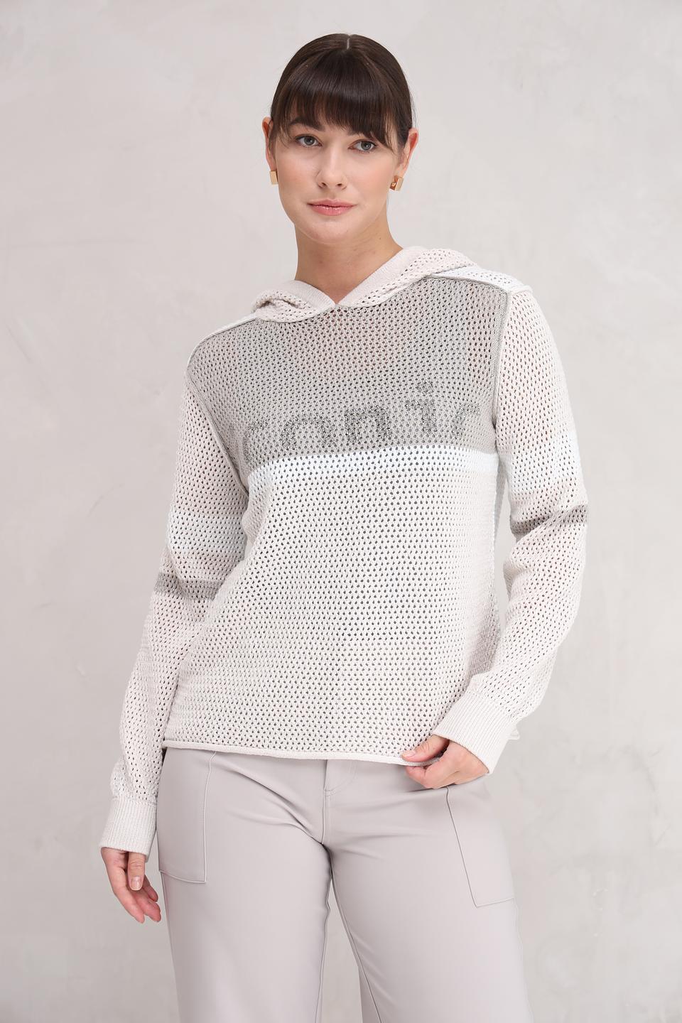 Пуловер Monari с ажурной вставкой