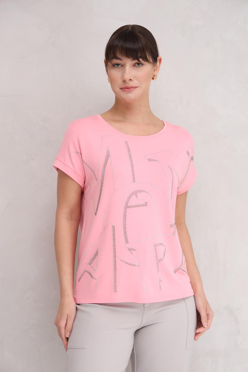 Футболка Monari с декором розовый