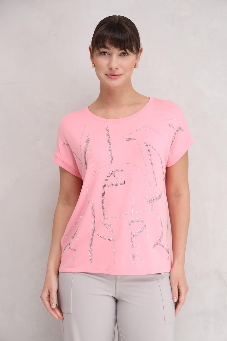 Футболка Monari с декором розовый