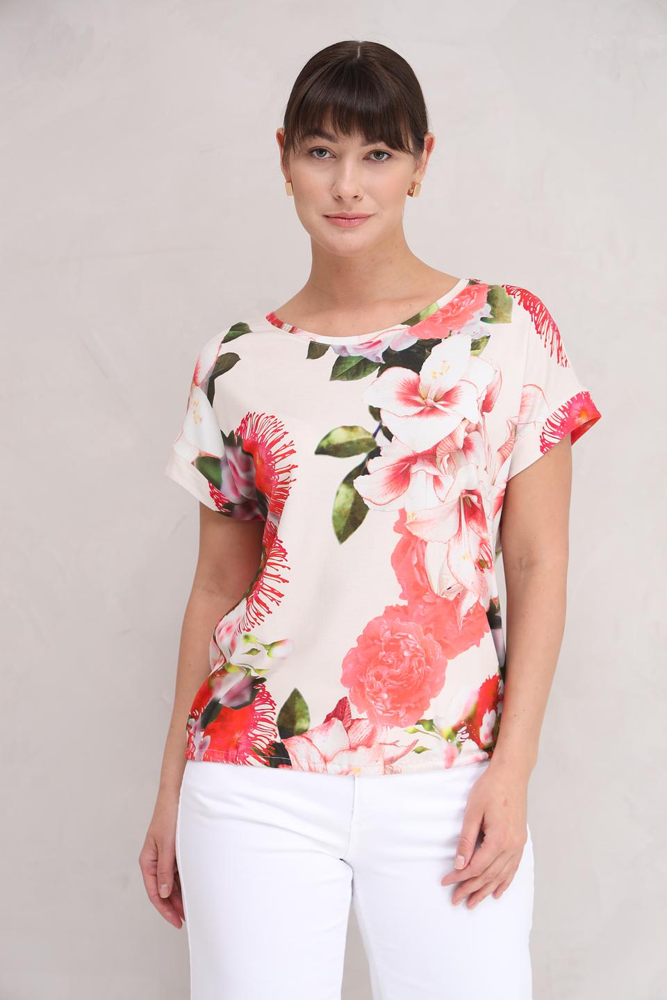 Футболка Monari с цветочным принтом