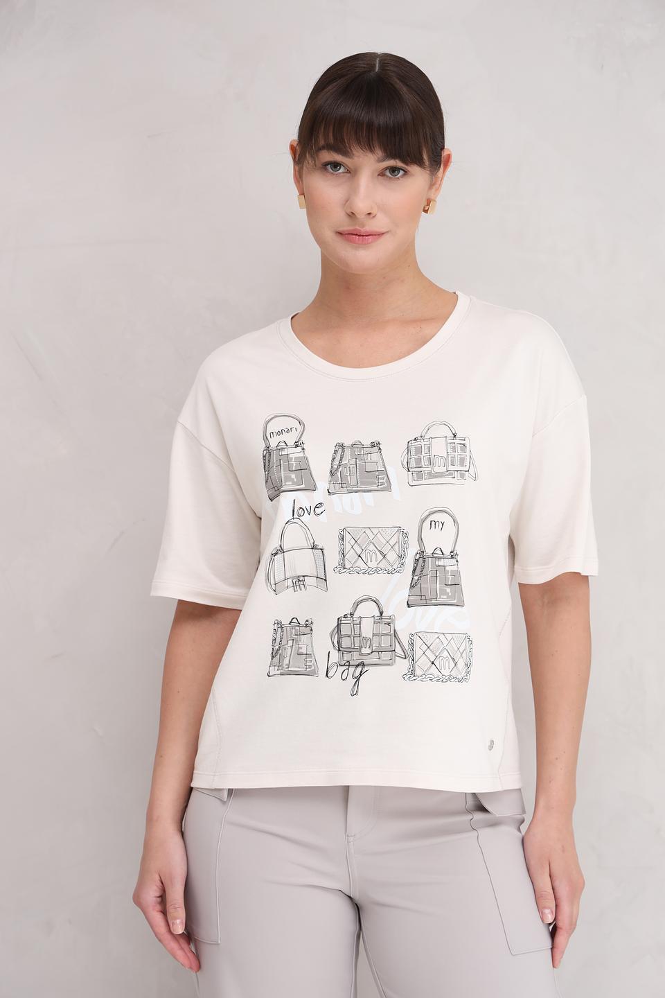 Футболка Monari с принтом сумок