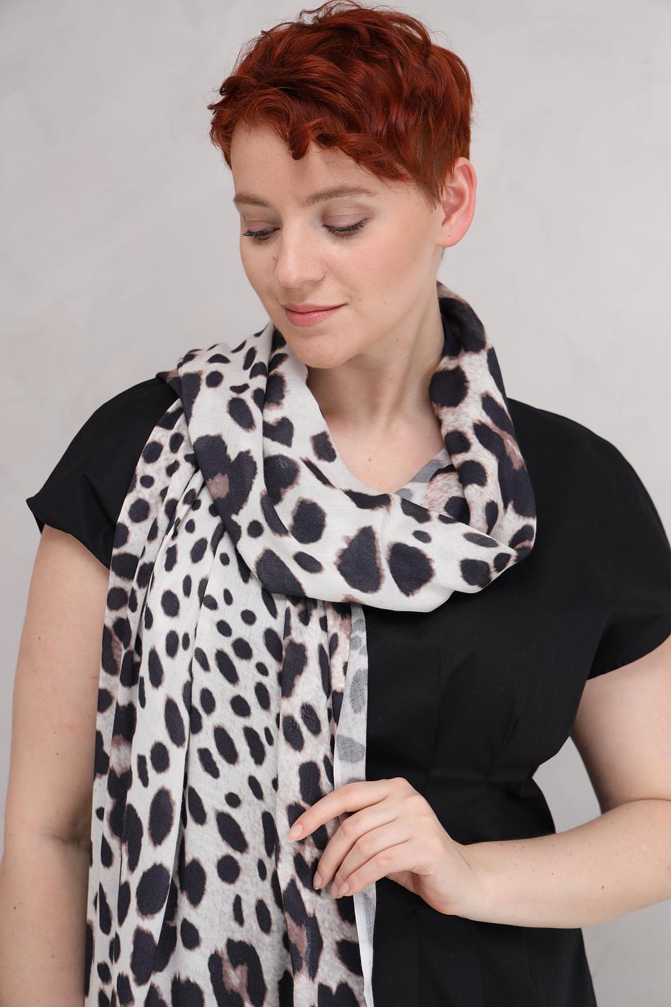 Шарф Monari с леопардовым принтом