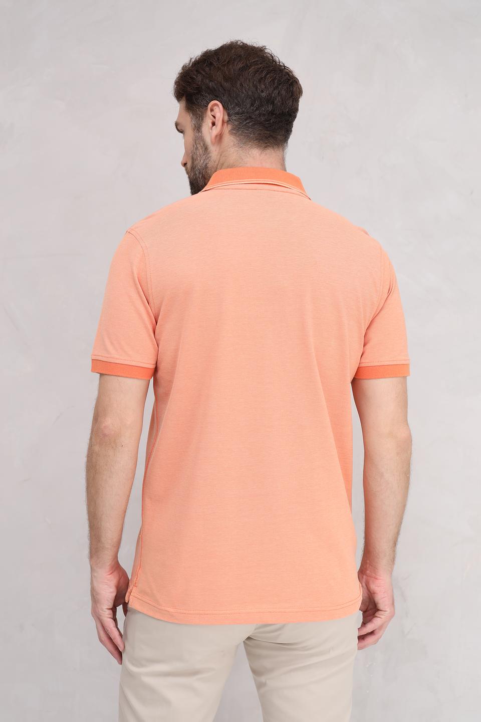 Поло Lerros оранжевый с вышивкой