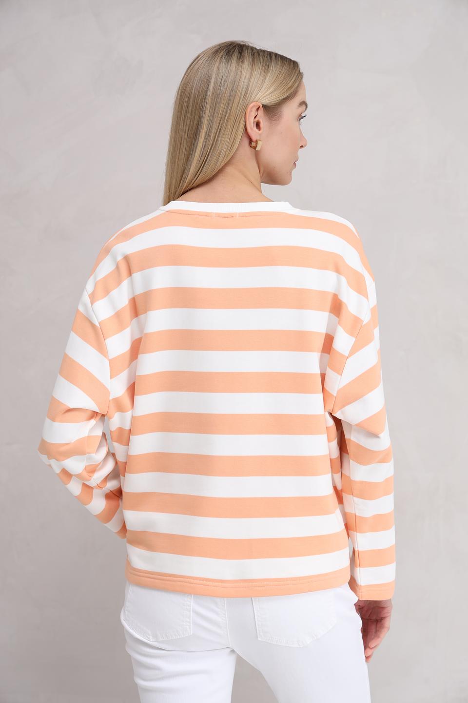 Пуловер Tom Tailor в полоску персиковый