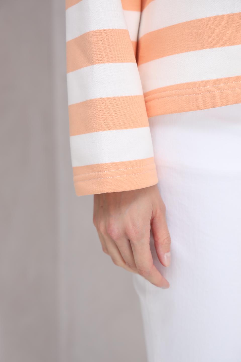 Пуловер Tom Tailor в полоску персиковый