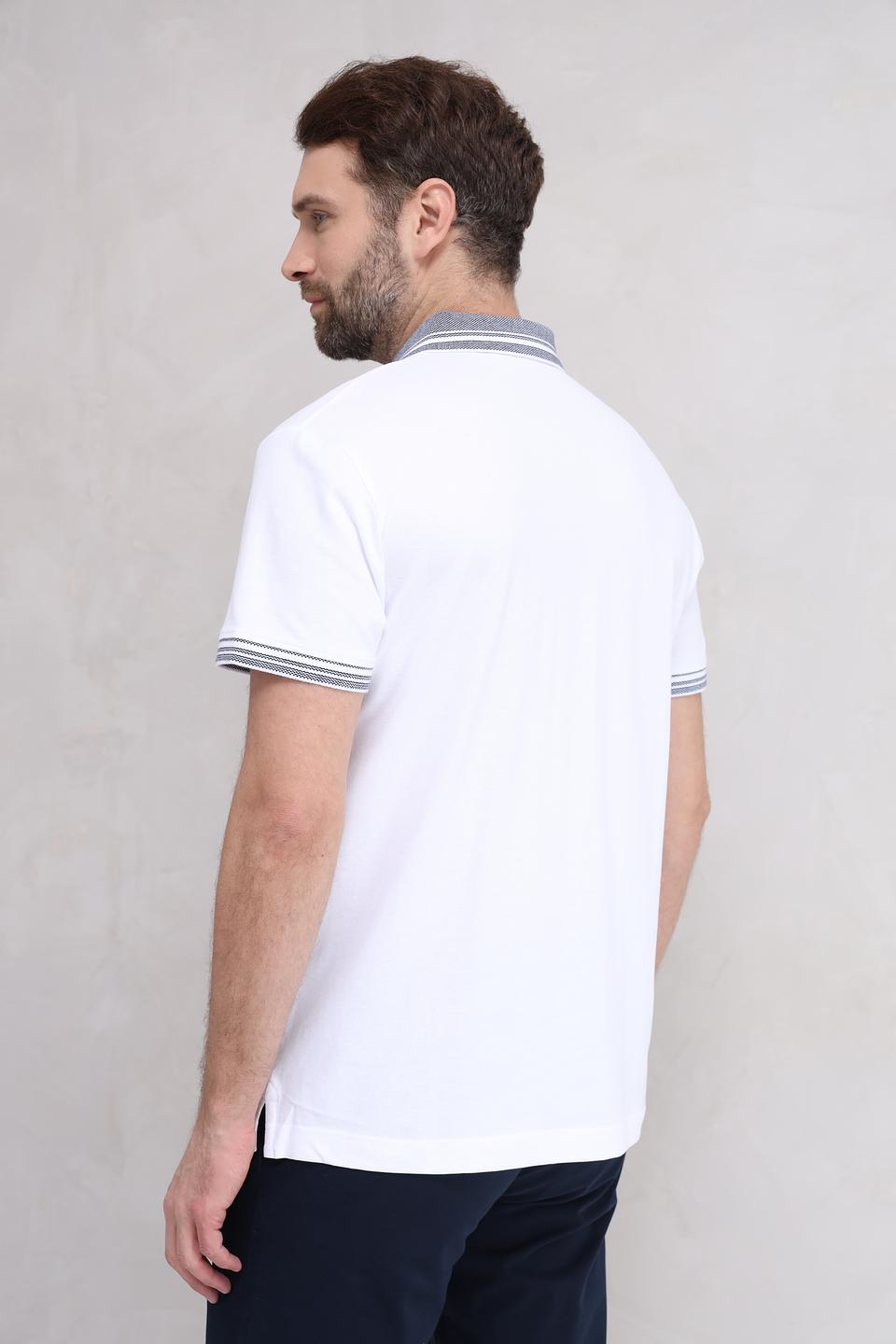 Поло Tom Tailor белый с логотипом