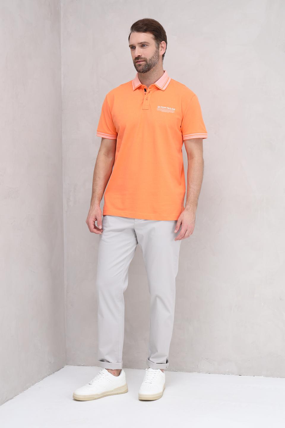 Поло Tom Tailor оранжевое