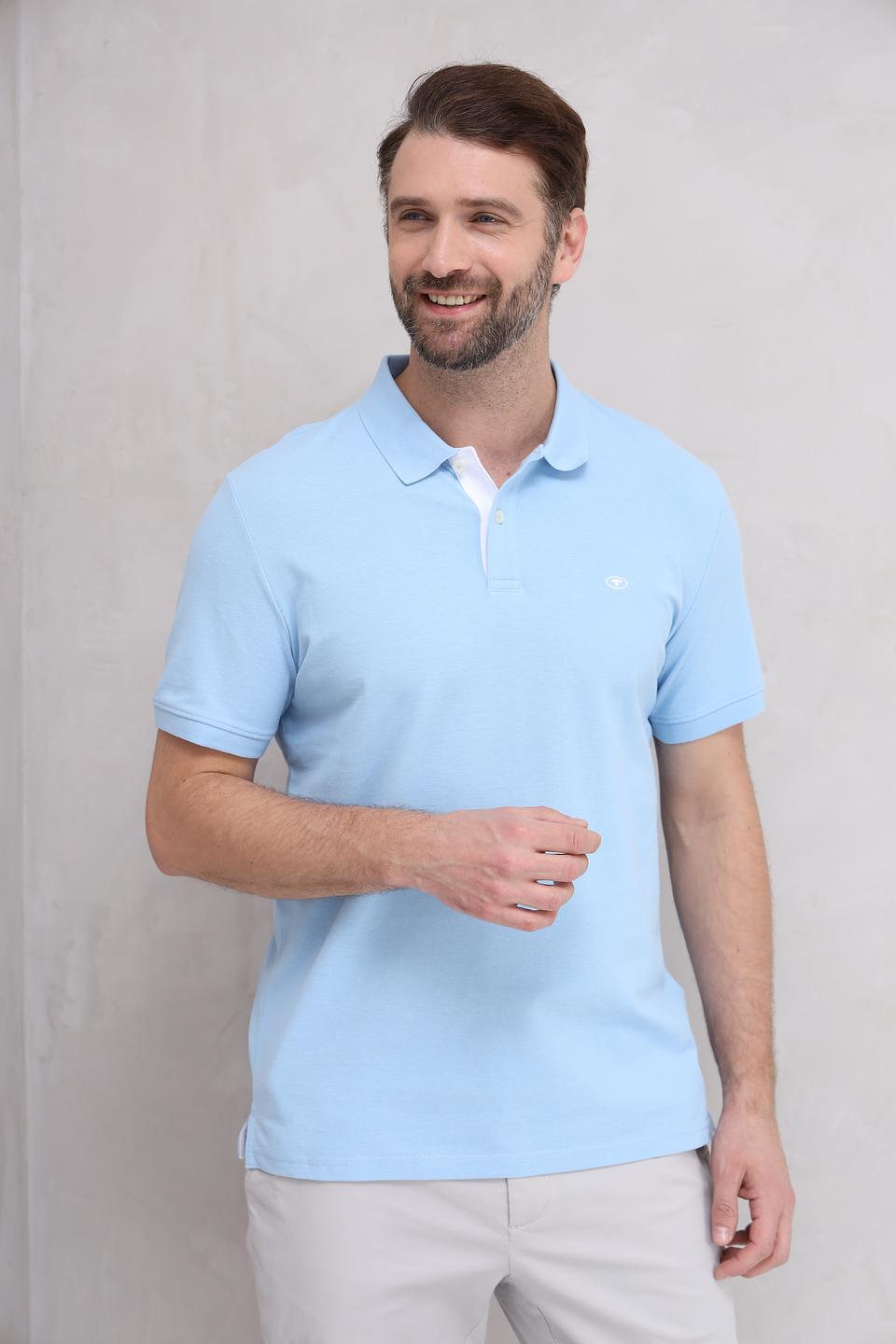 Поло Tom Tailor голубое