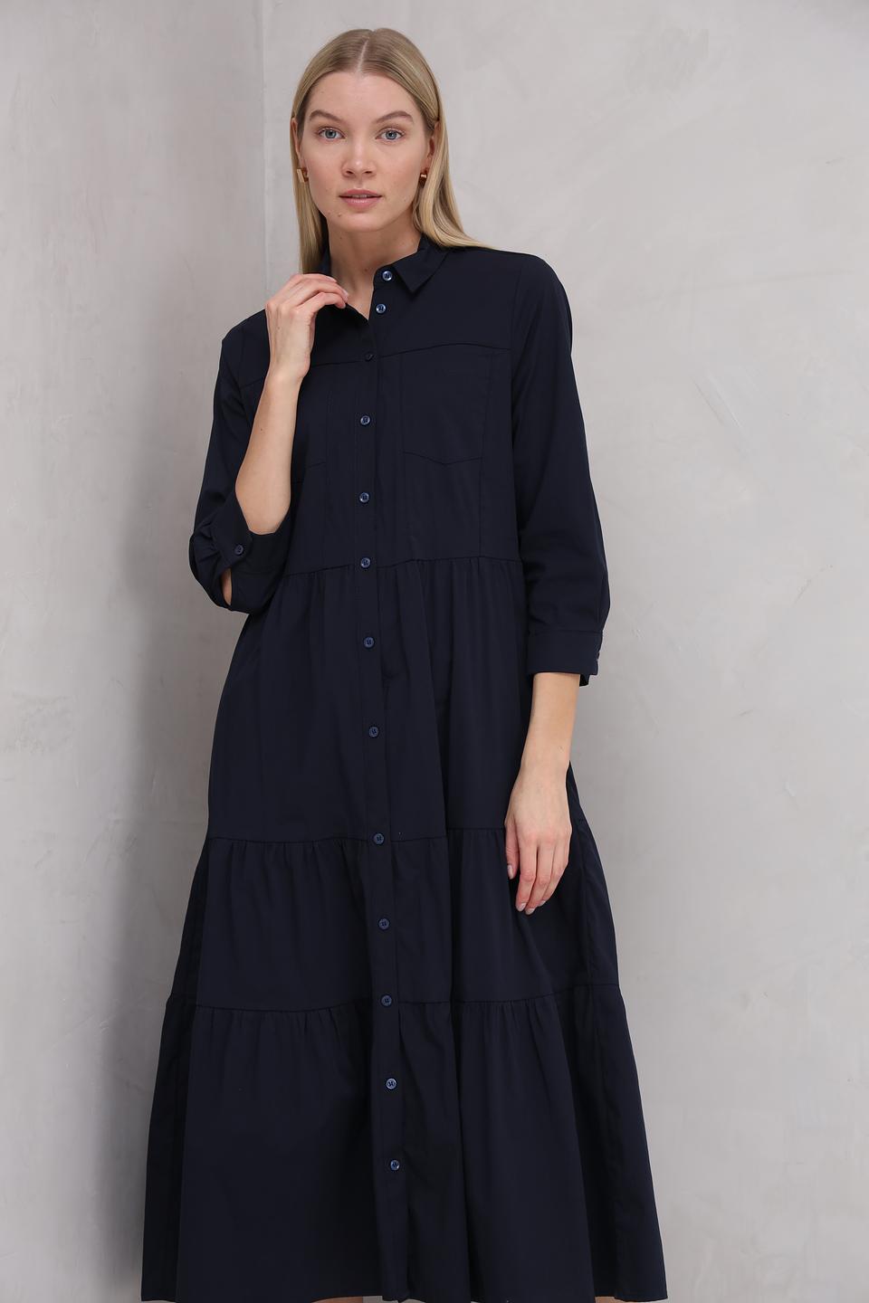 Платье рубашка More and More тёмно-синее