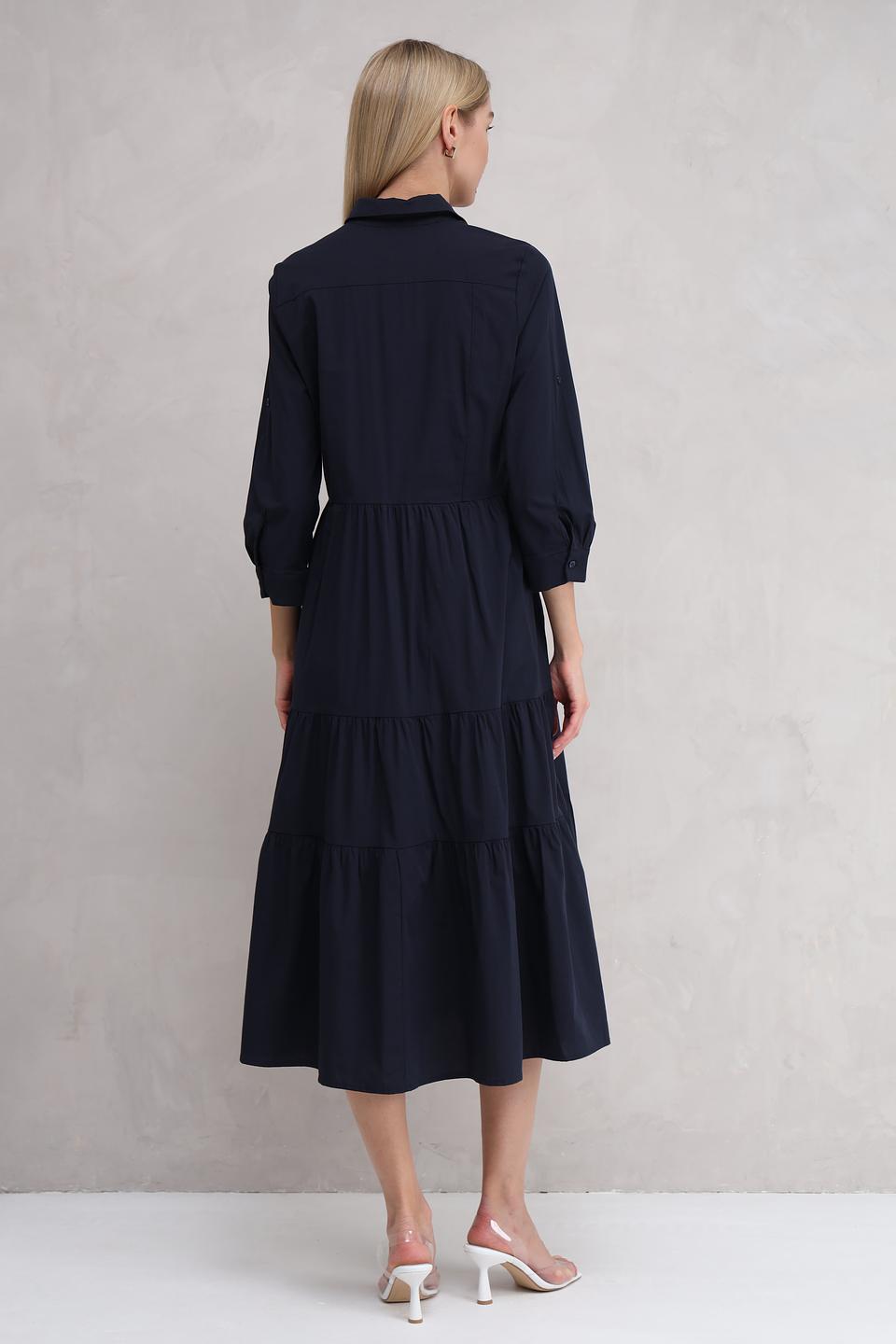 Платье рубашка More and More тёмно-синее