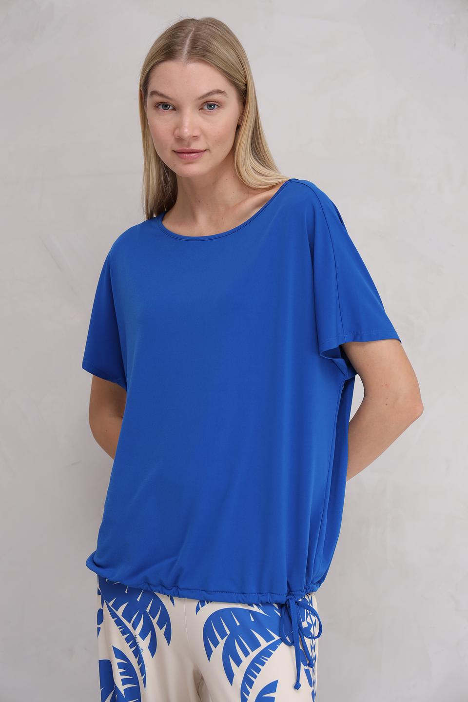 Блуза Miss Lagotte свободного кроя синяя