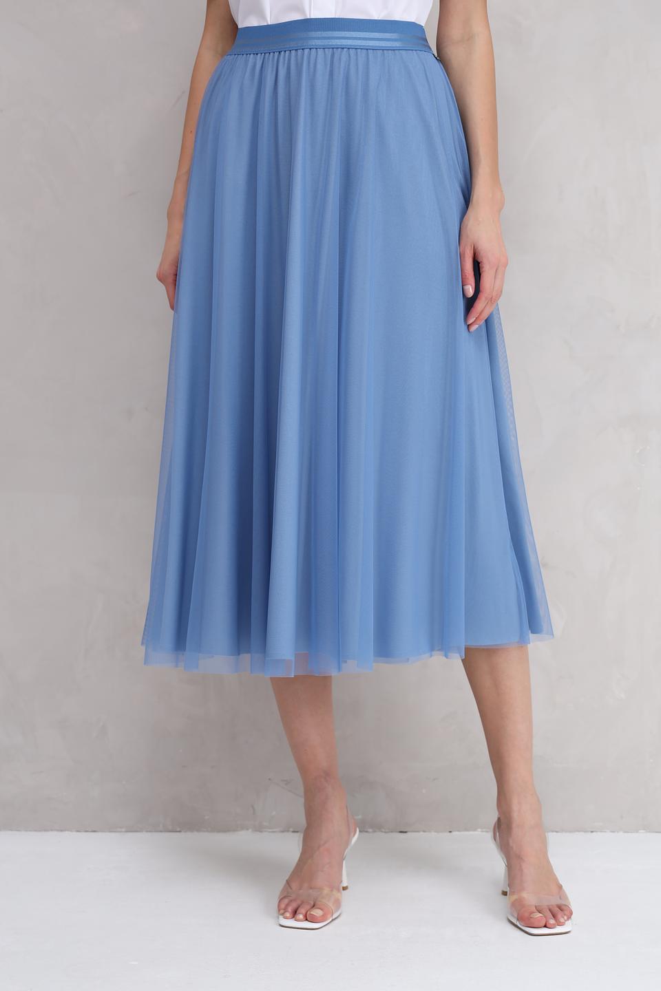 Юбка You Just White плиссе голубая