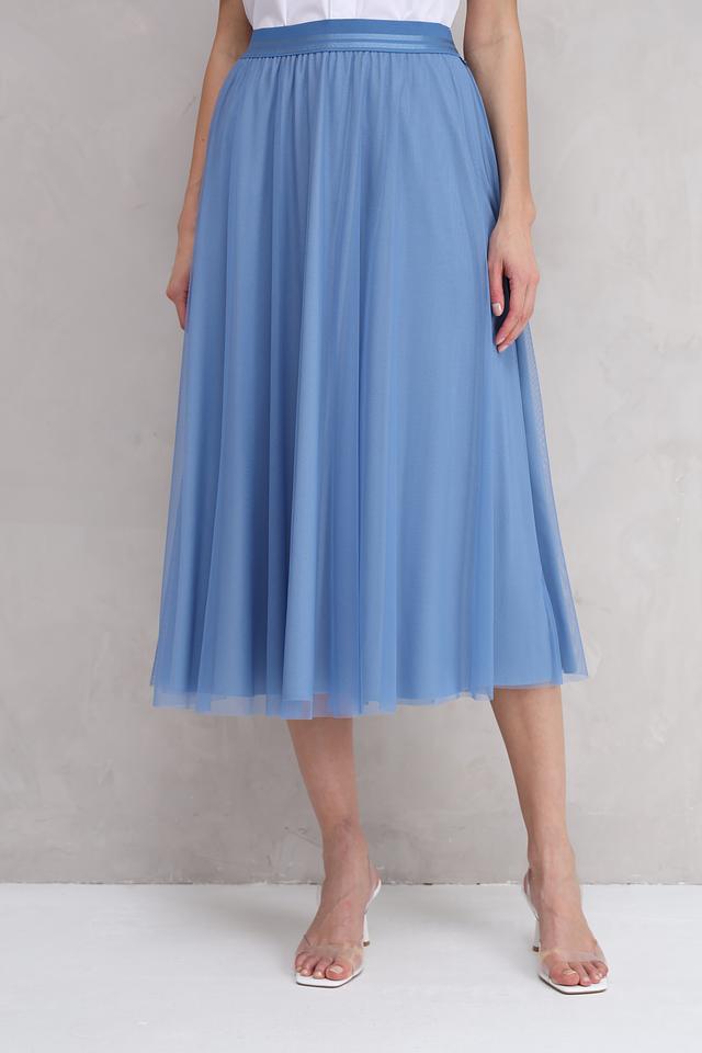 Юбка You Just White плиссе голубая