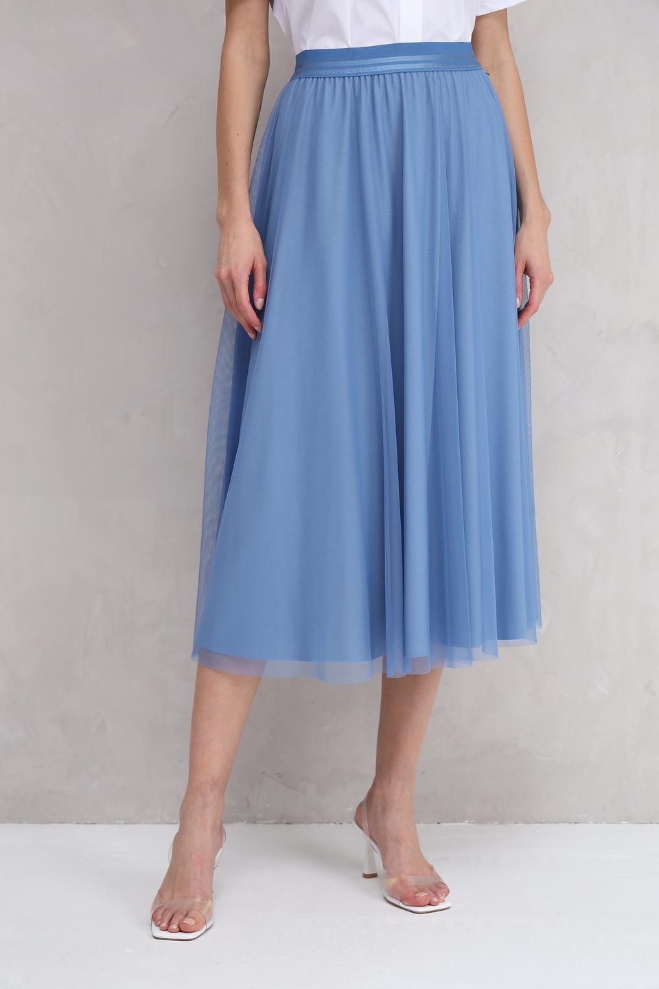 Юбка You Just White плиссе голубая