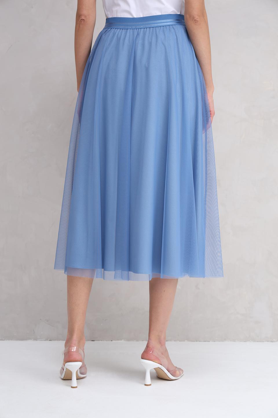 Юбка You Just White плиссе голубая