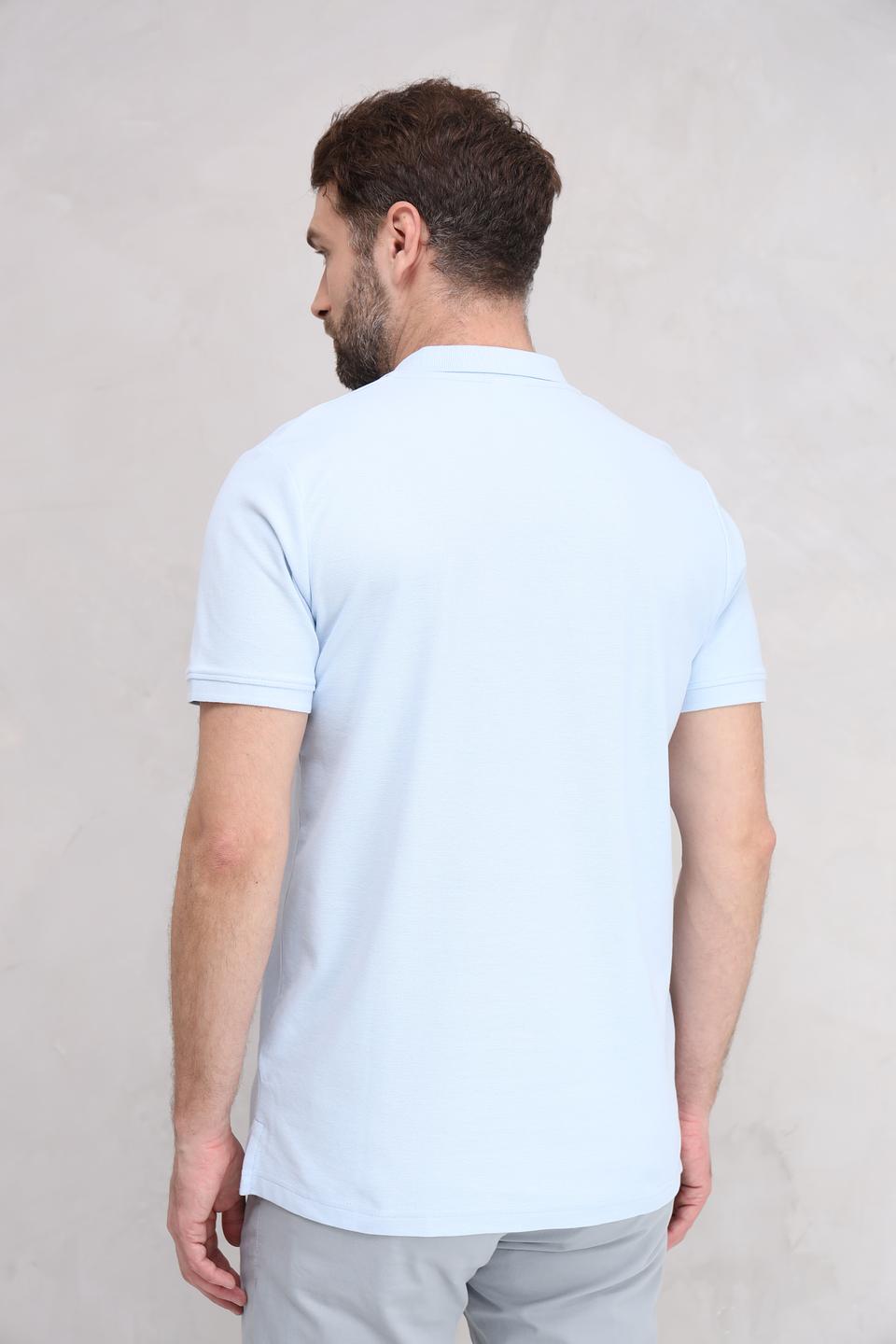 Поло Basefield голубое