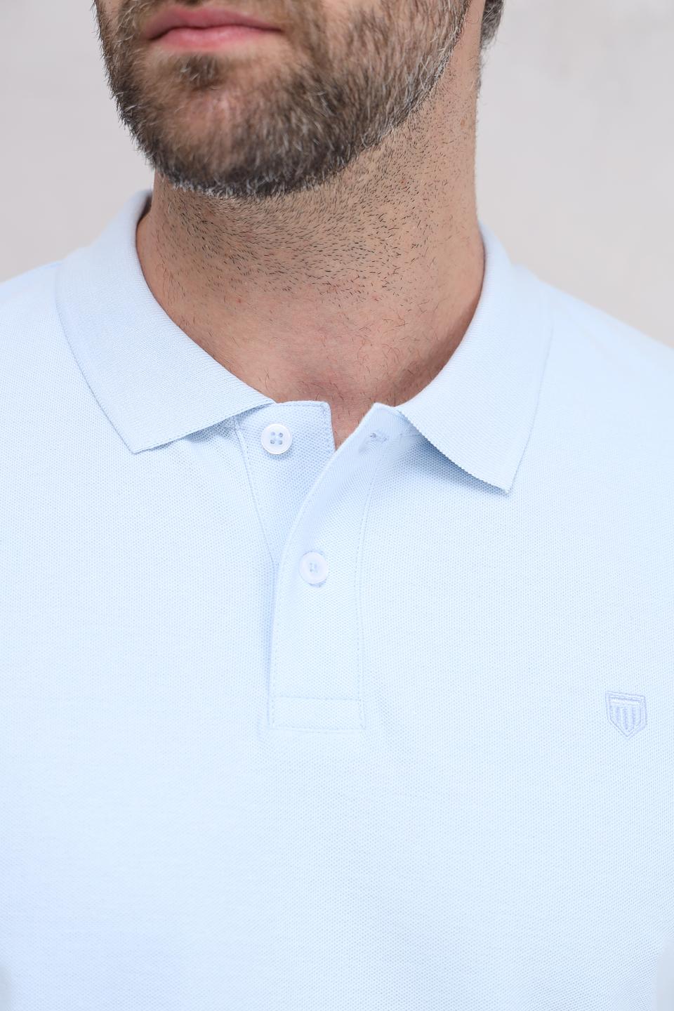 Поло Basefield голубое