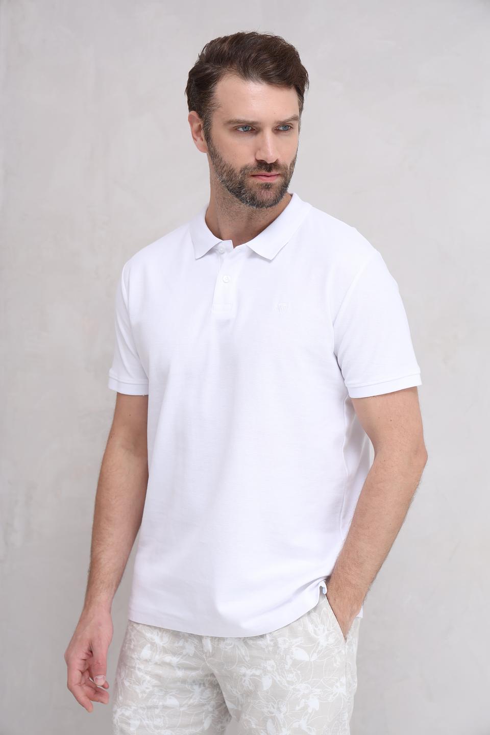 Поло Basefield мужское белое