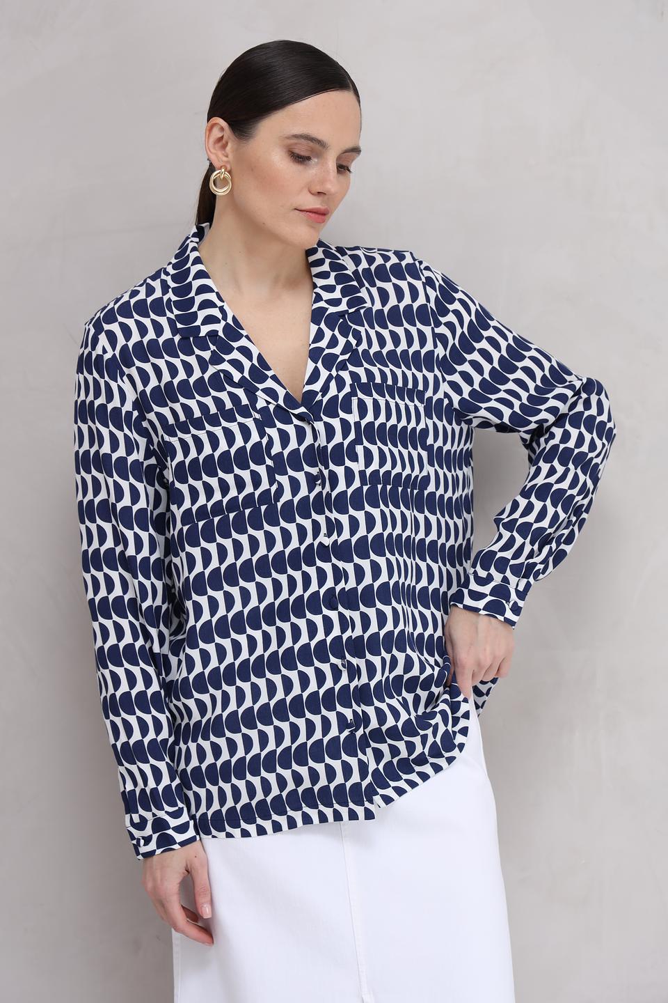 Блуза Olsen с геометрическим принтом