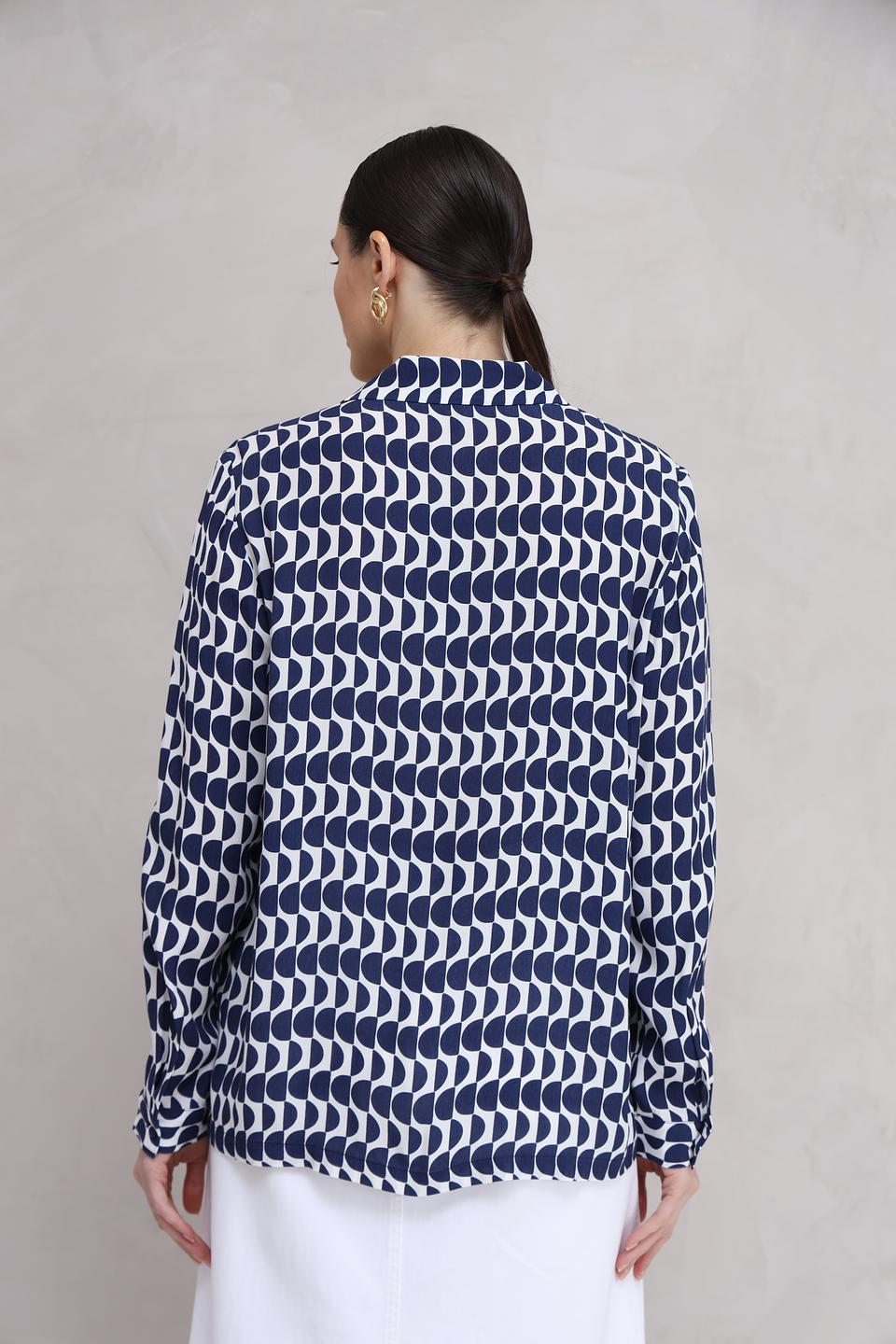 Блуза Olsen с геометрическим принтом