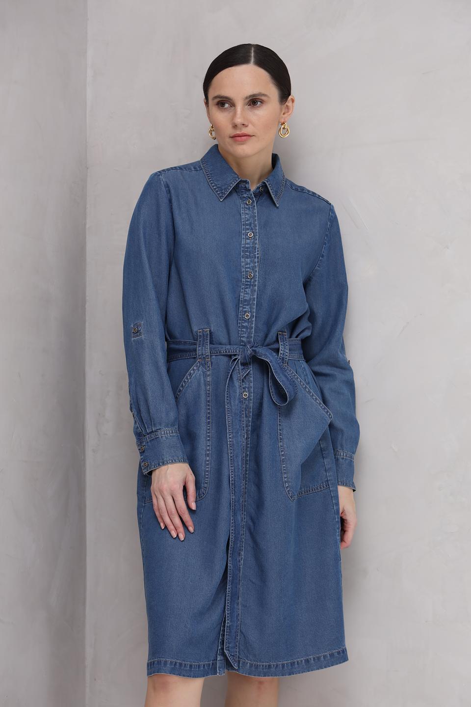 Платье рубашка Olsen деним