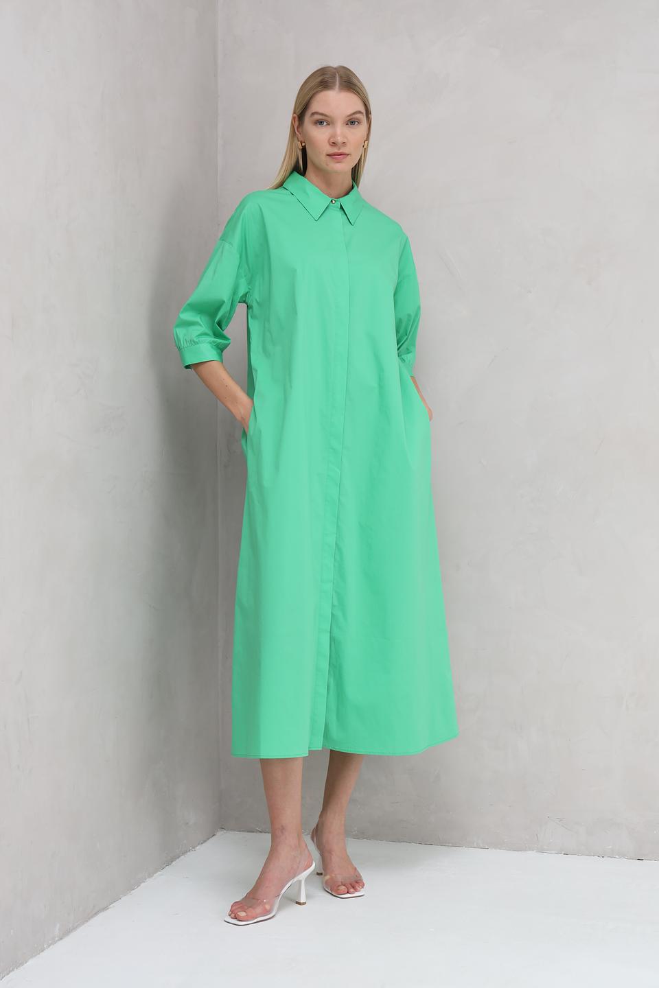 Платье-рубашка UNQ лайм