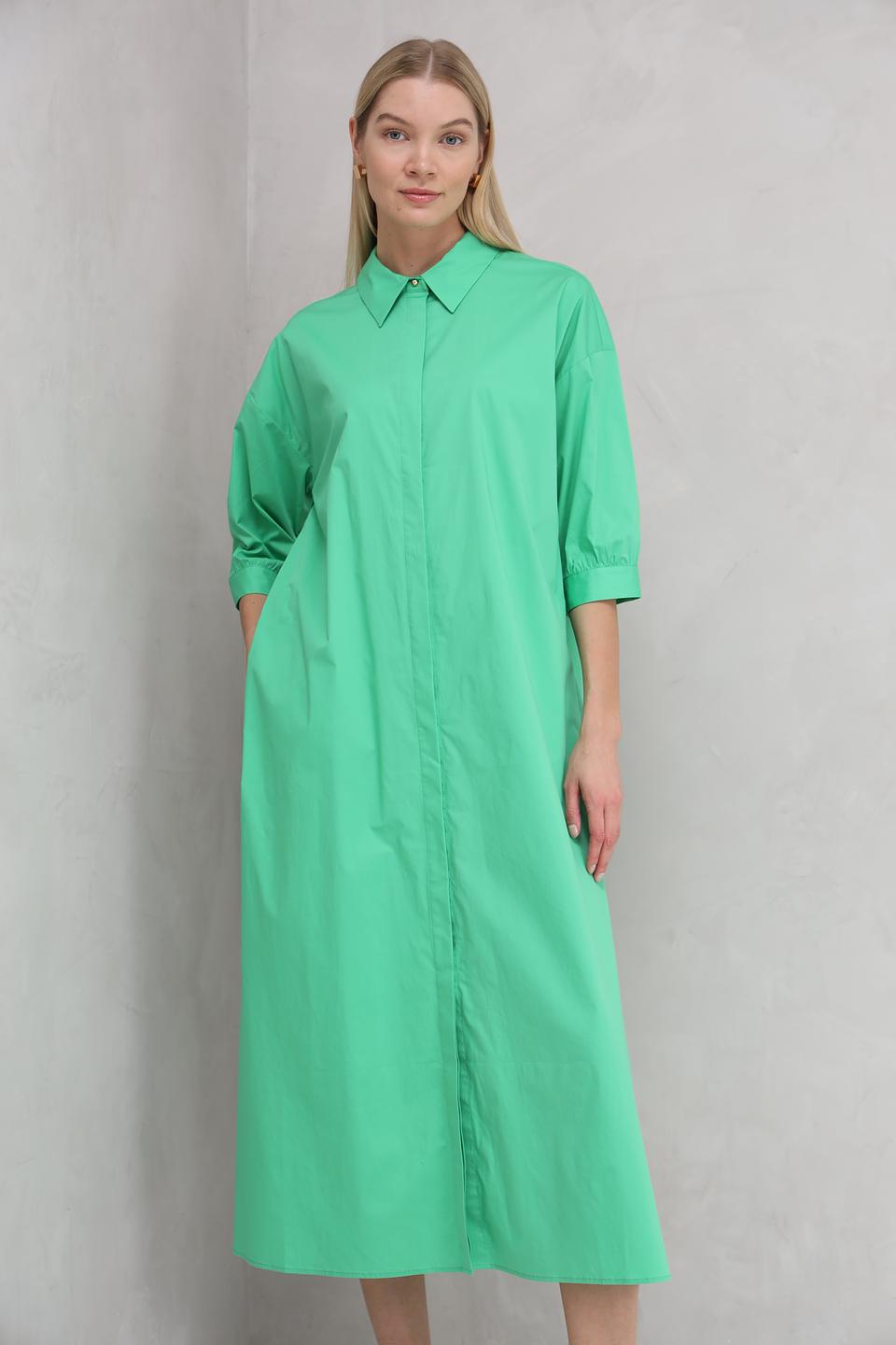Платье-рубашка UNQ лайм