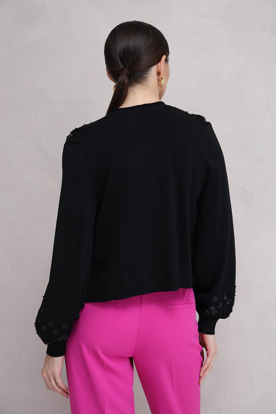 Жакет Taifun с вышивкой чёрный