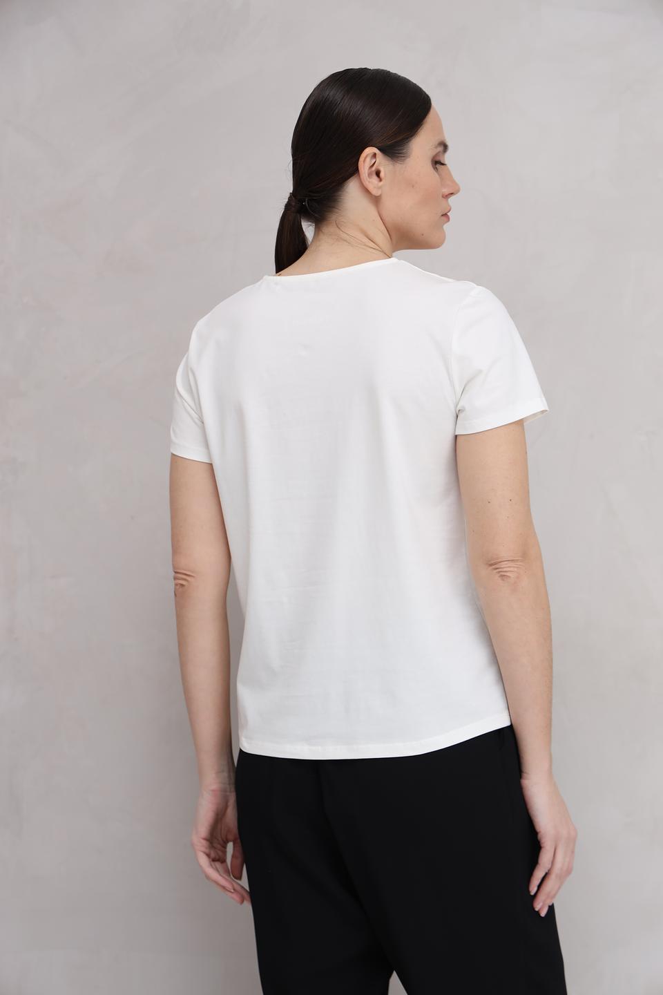 Футболка Taifun с вышивкой белая