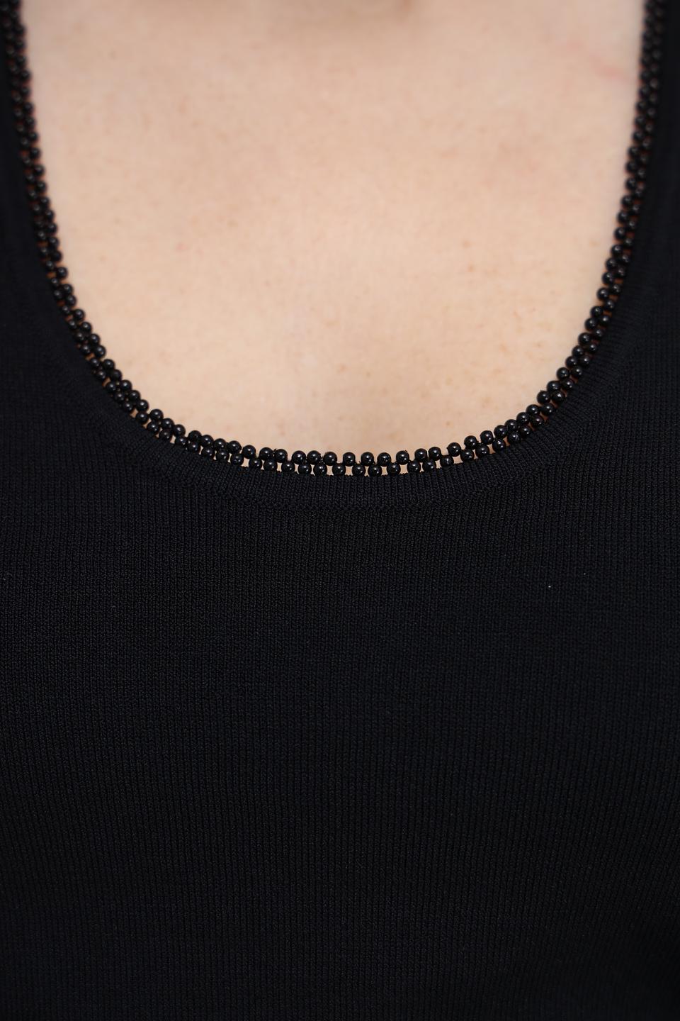 Топ Taifun чёрный с декором