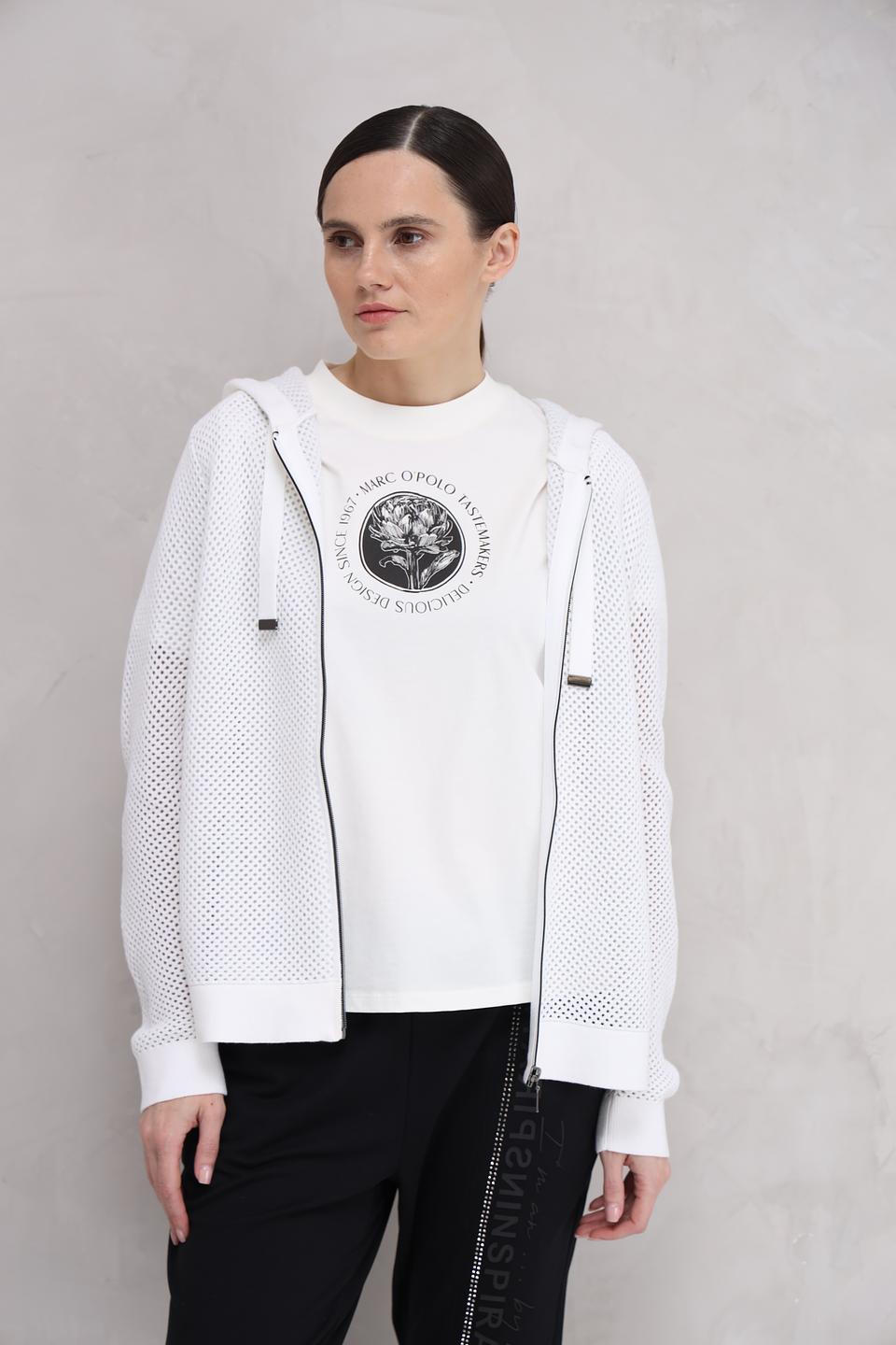 Жакет Lebek белый ажурный