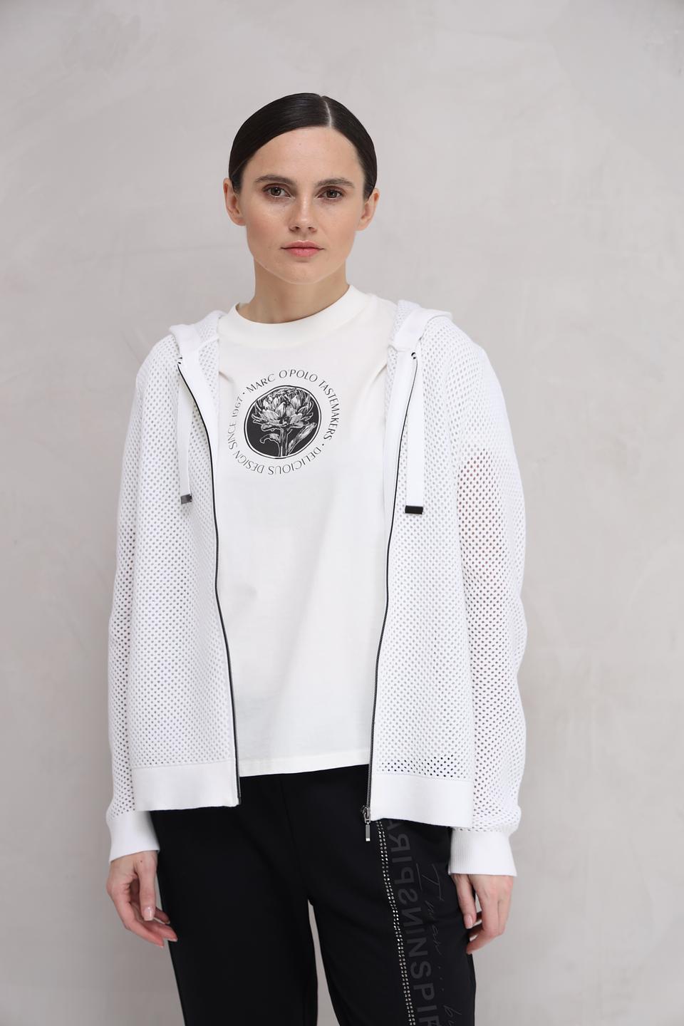 Жакет Lebek белый ажурный