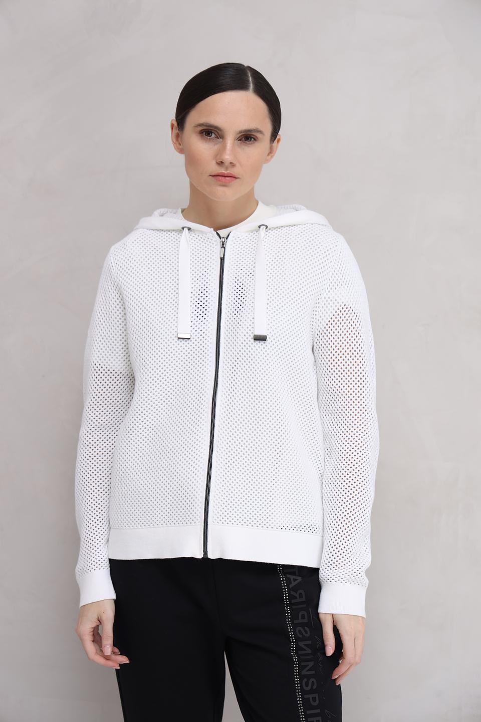 Жакет Lebek белый ажурный