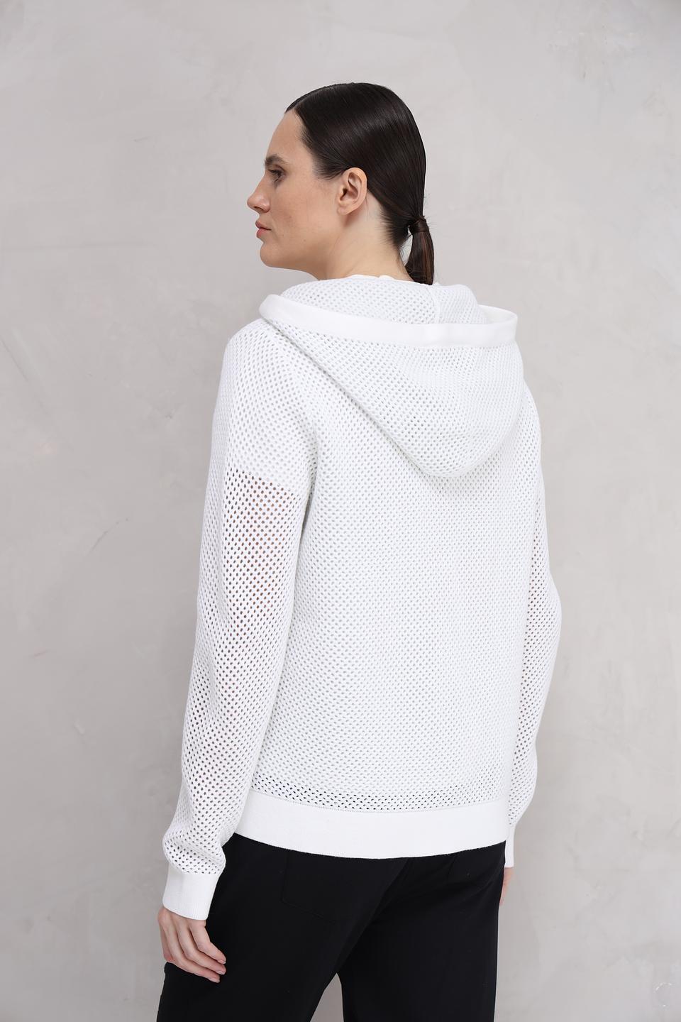 Жакет Lebek белый ажурный