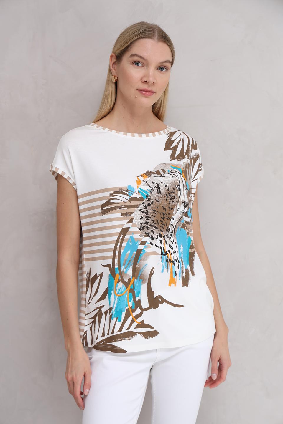 Футболка Lebek с принтом