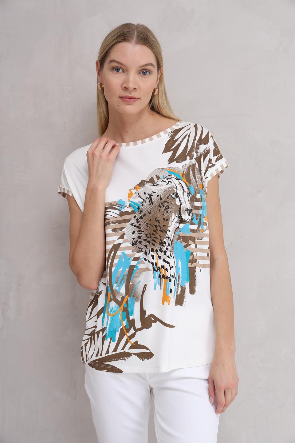 Футболка Lebek с принтом