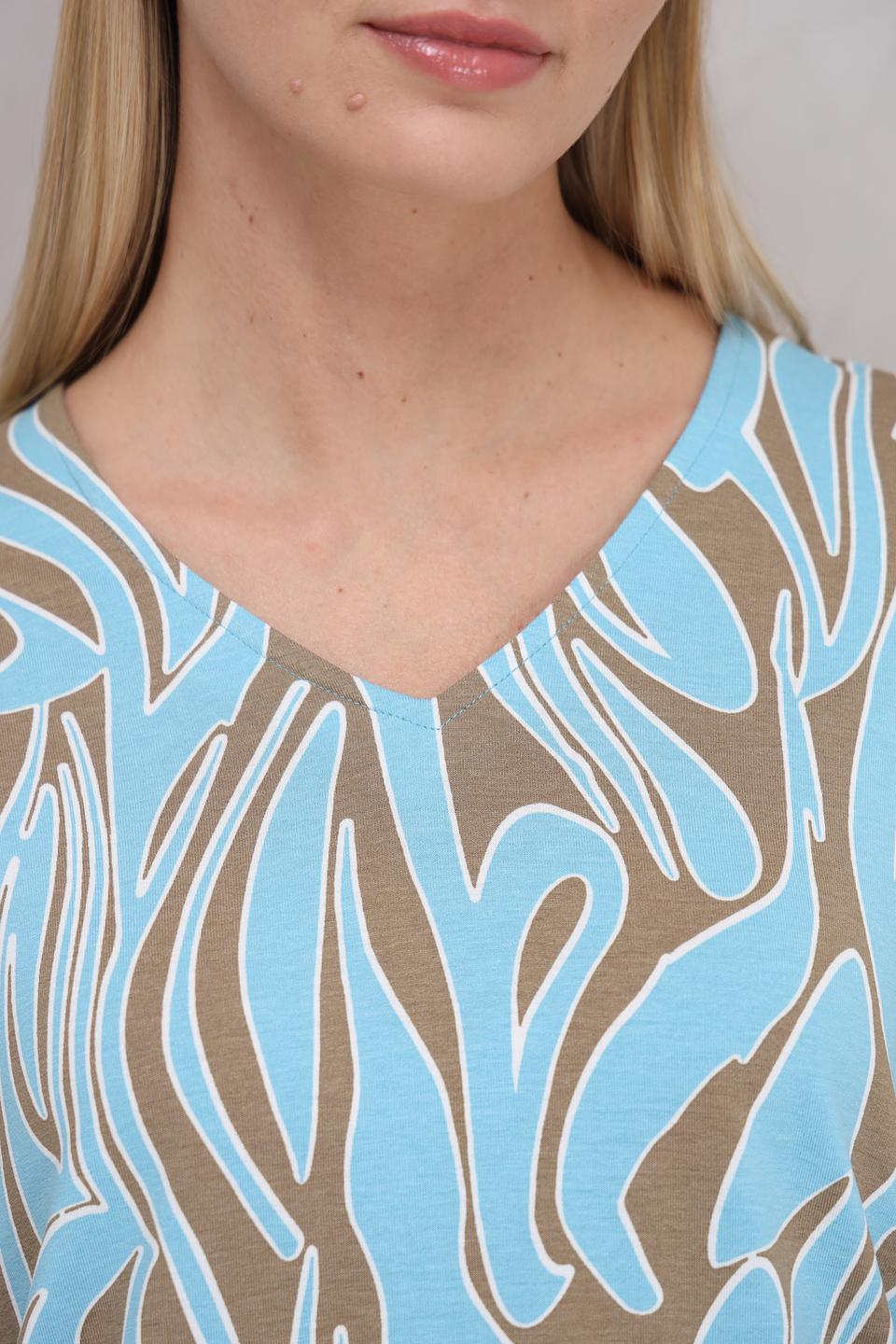 Футболка Barbara Lebek с принтом голубой