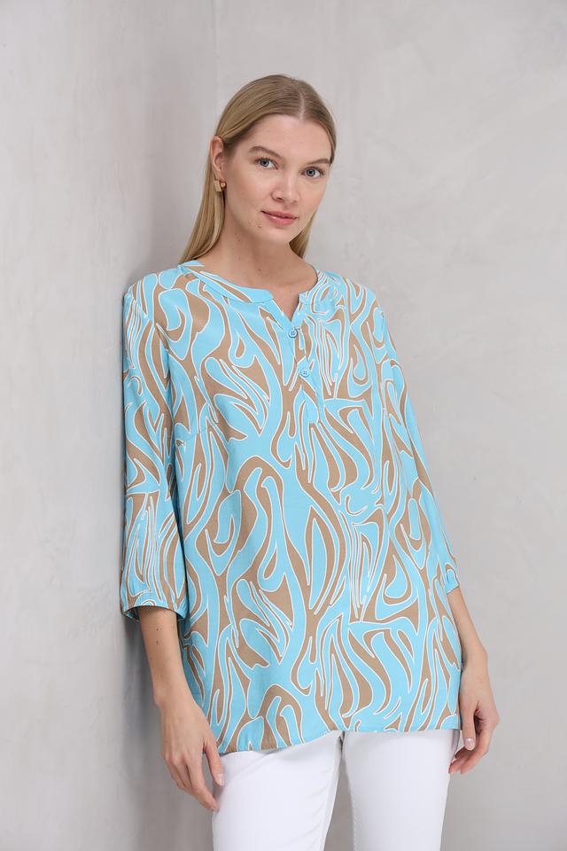 Блуза Lebek с абстрактным принтом