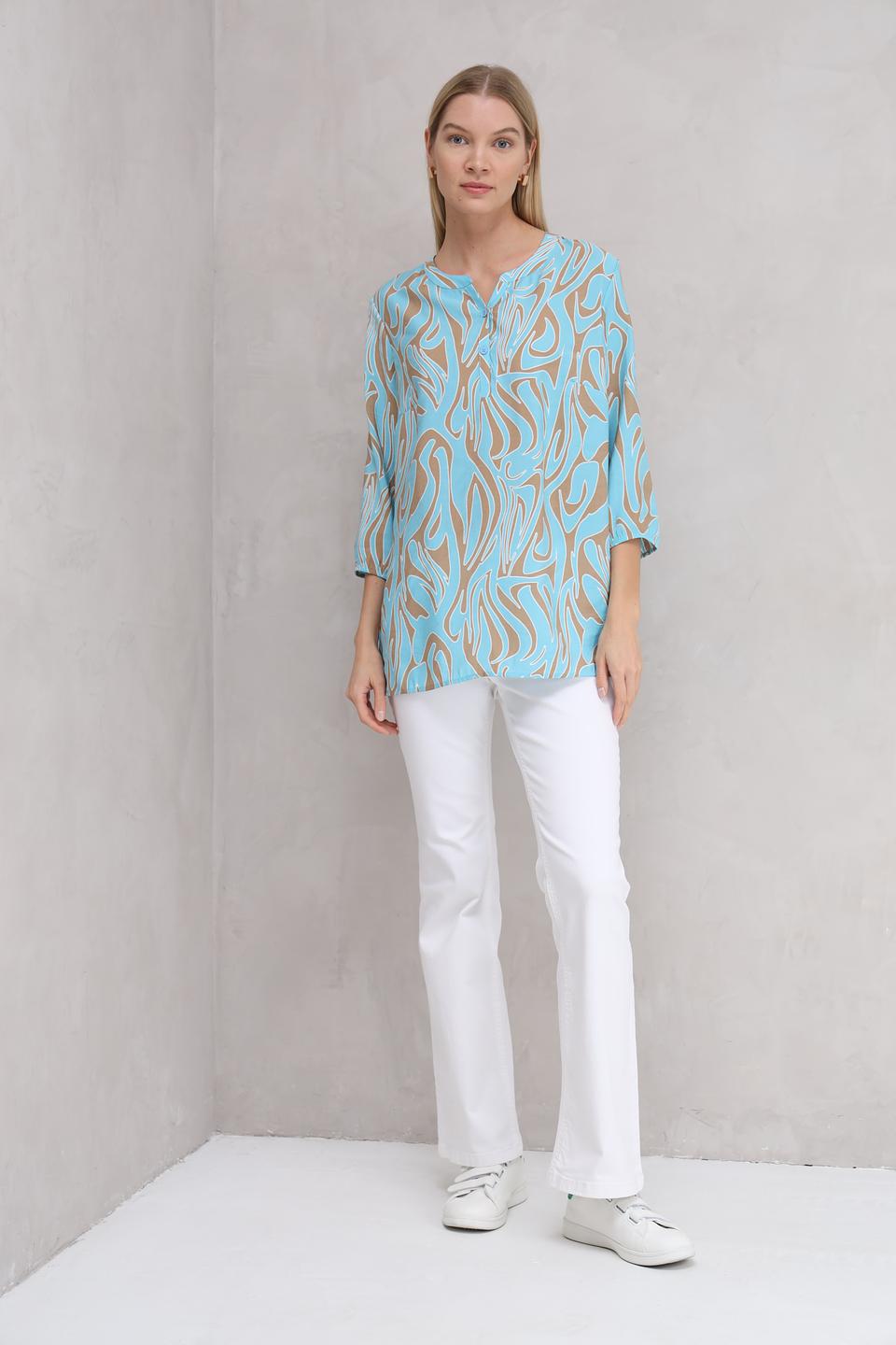 Блуза Lebek с абстрактным принтом