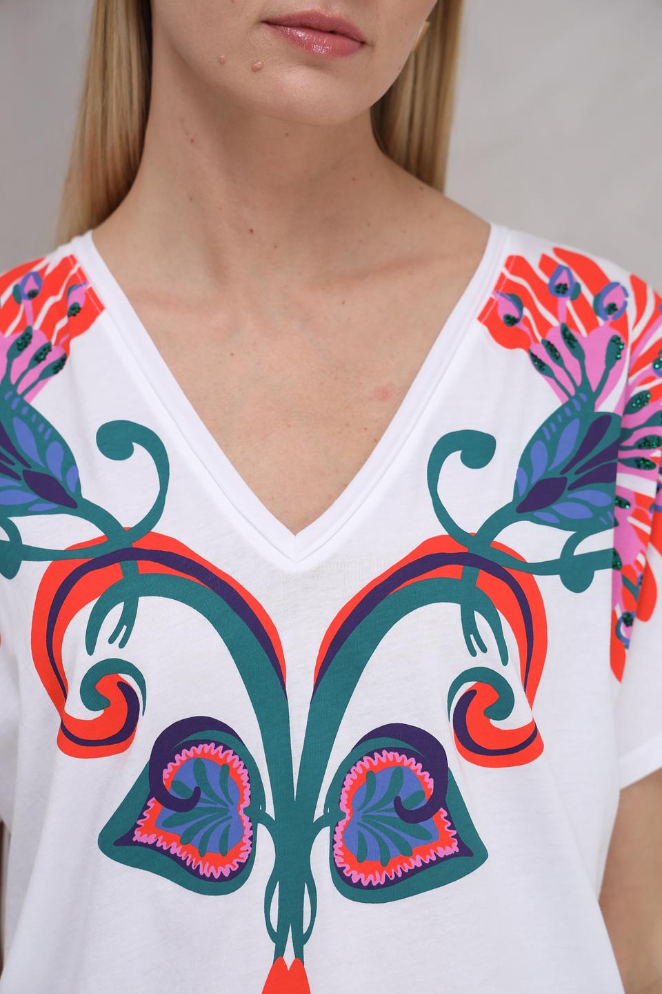 Футболка Oui с цветочным принтом