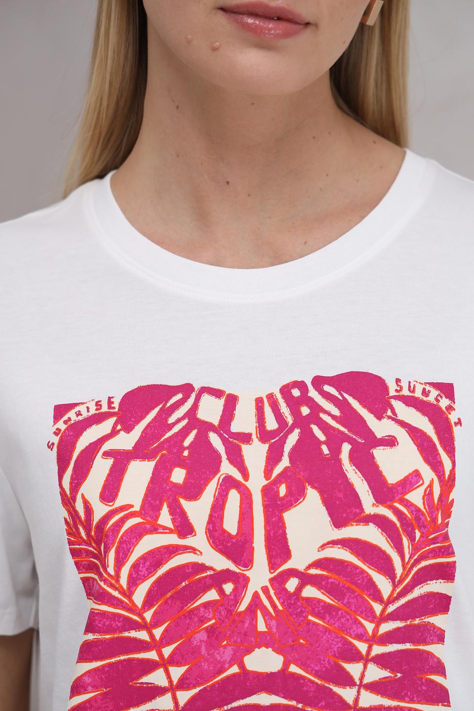 Футболка Oui с тропическим принтом