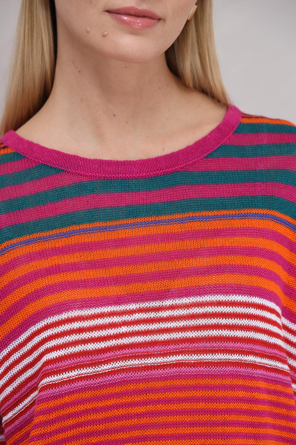 Пуловер Oui в полоску