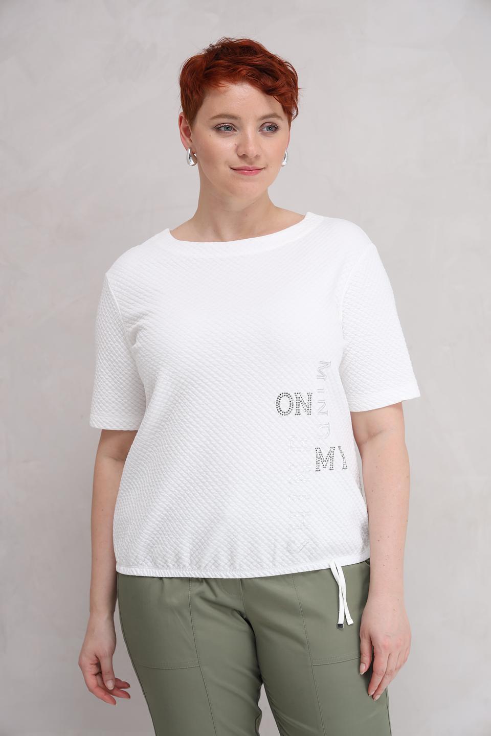 Пуловер Rabe collection с вышивкой белый