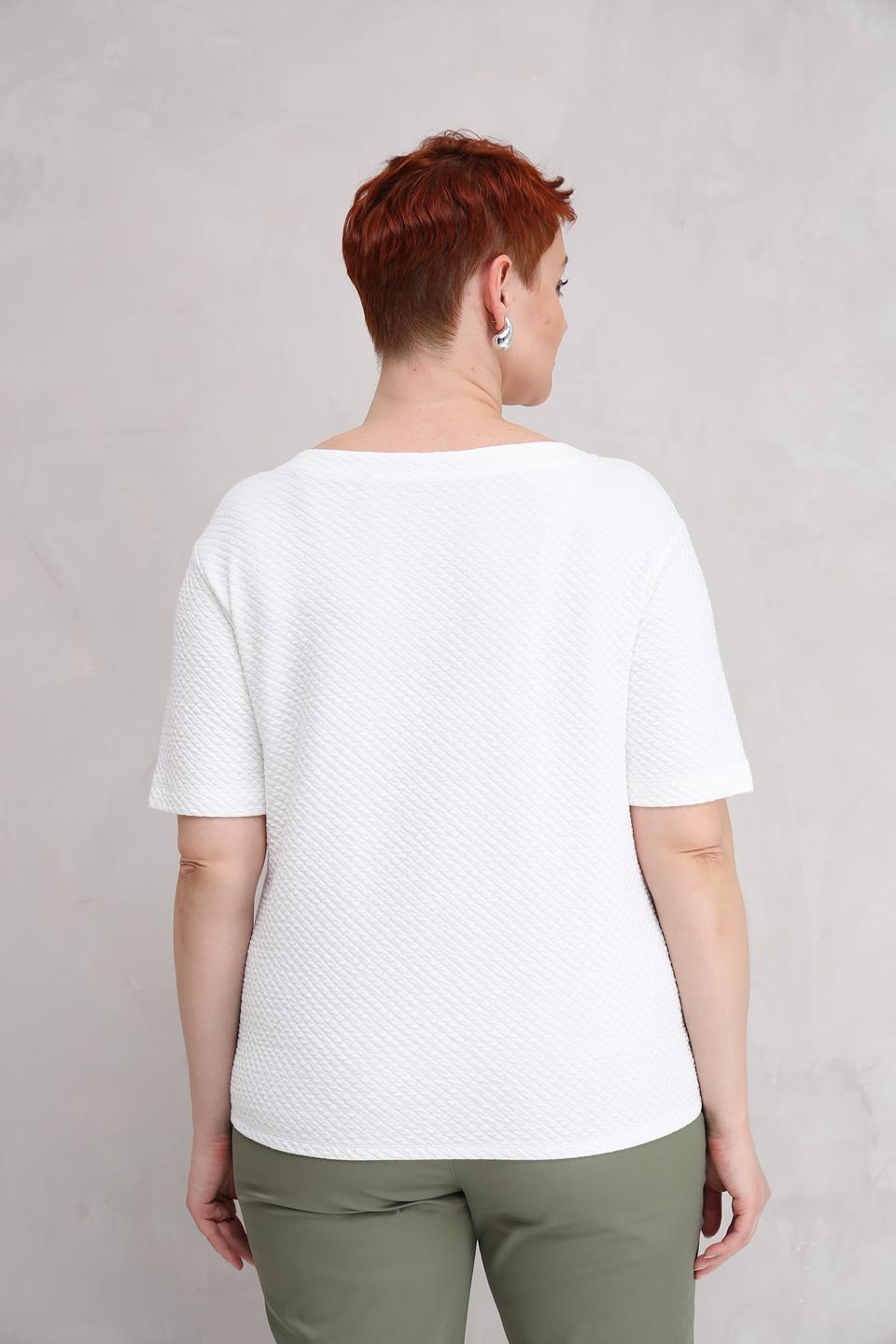 Пуловер Rabe collection с вышивкой белый