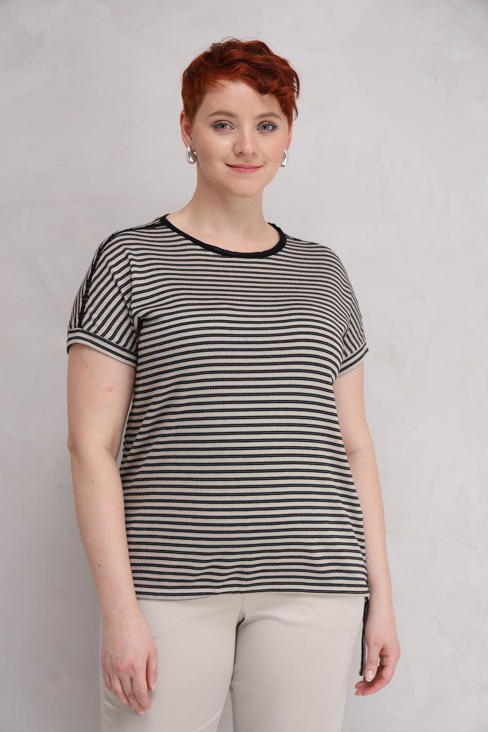 Футболка Lecomte в полоску