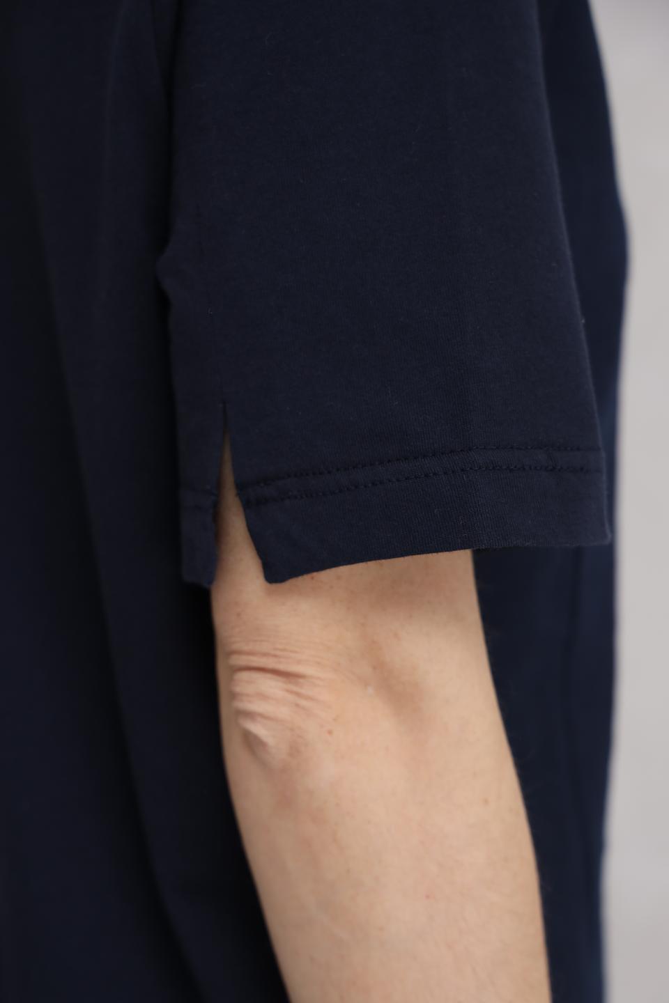 Платье Oui из льна тёмно-синее